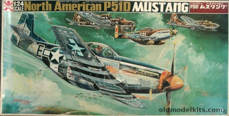 Bandai 1/24 North American P-51D Mustang - 343 Sq 55 FW 8th Air Force 'The Millie G' / 375 FS 361 FG 8th Air Force or RAF 77th Sq, 38513-1800 plastic model kit